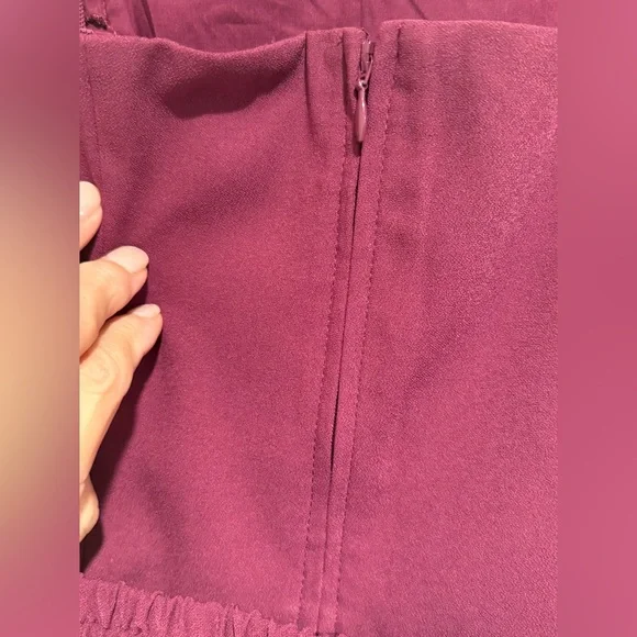 Lilly Pulitzer NWT Size 0 Amazing Burgundy Strapless Wide Leg Pant Jumpsuit - Picture 13 of 15